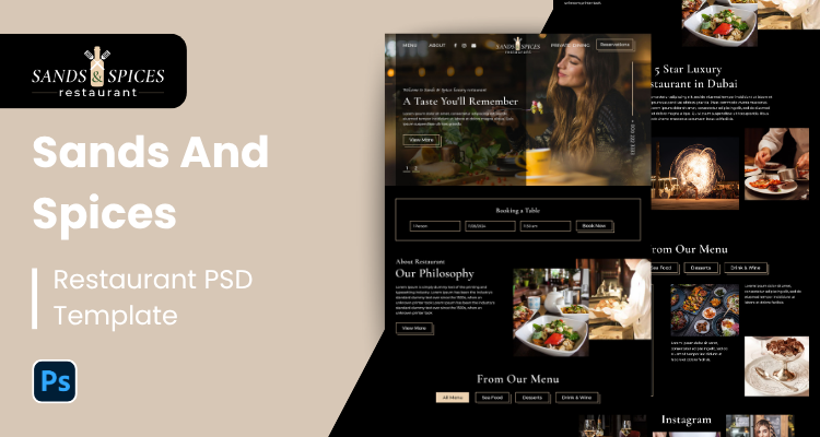 Restaurant PSD Template 1