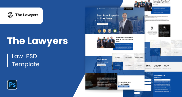 Lawyer PSD Template 8