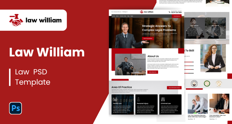 Lawyer PSD Template 12
