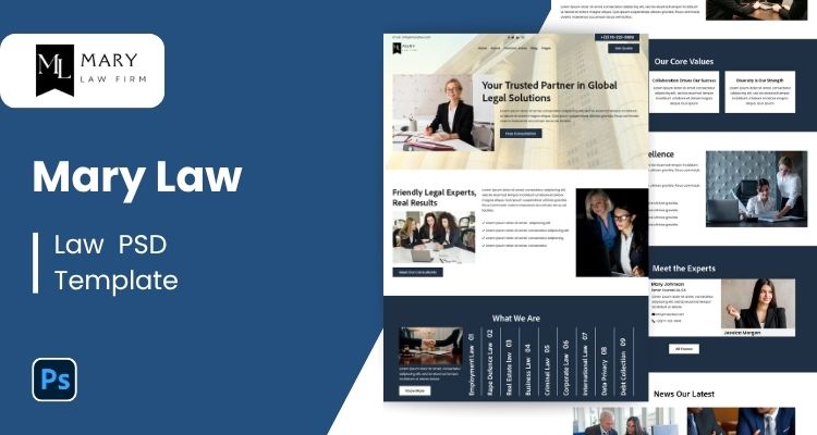Lawyer PSD Template 22